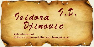 Isidora Đinović vizit kartica